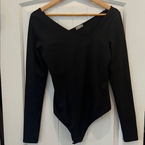 Free People Black Leotard